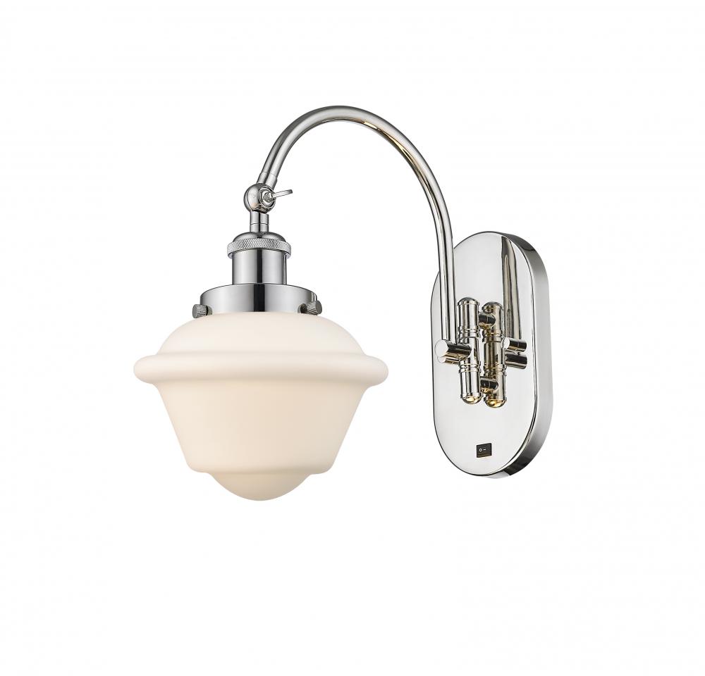 Oxford - 1 Light - 8 inch - Polished Nickel - Adjustable Swing Arm