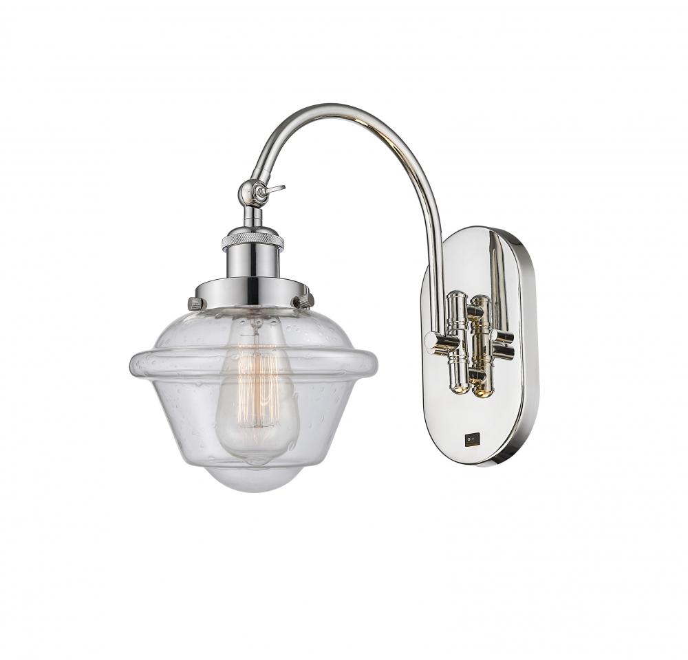 Oxford - 1 Light - 8 inch - Polished Nickel - Adjustable Swing Arm