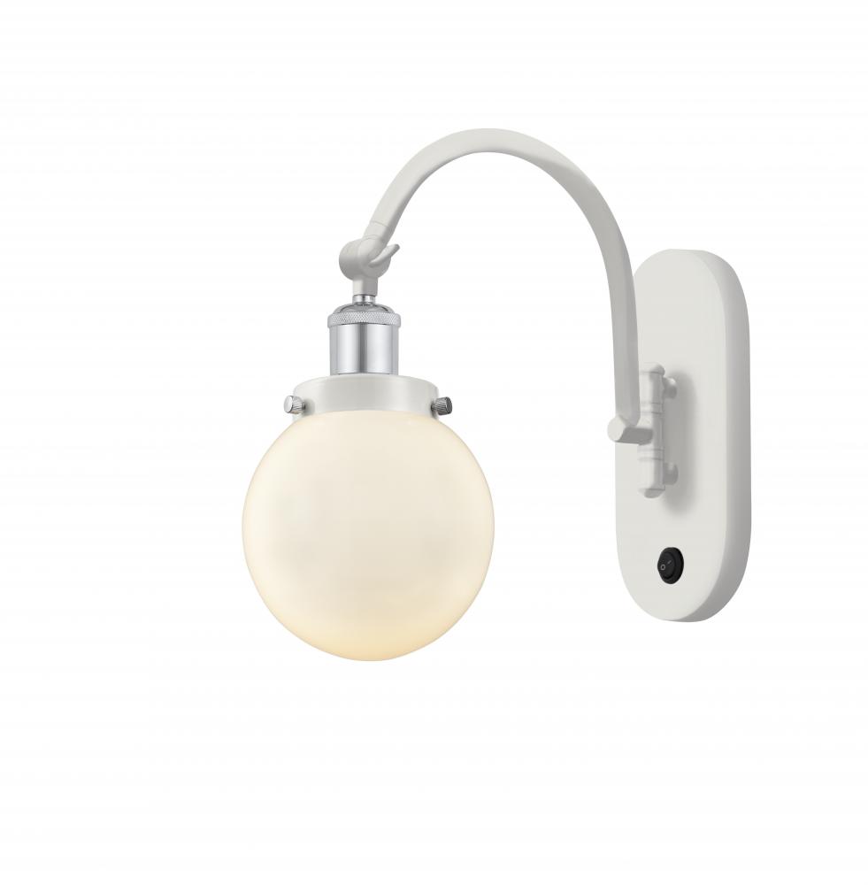Beacon - 1 Light - 6 inch - White Polished Chrome - Adjustable Swing Arm