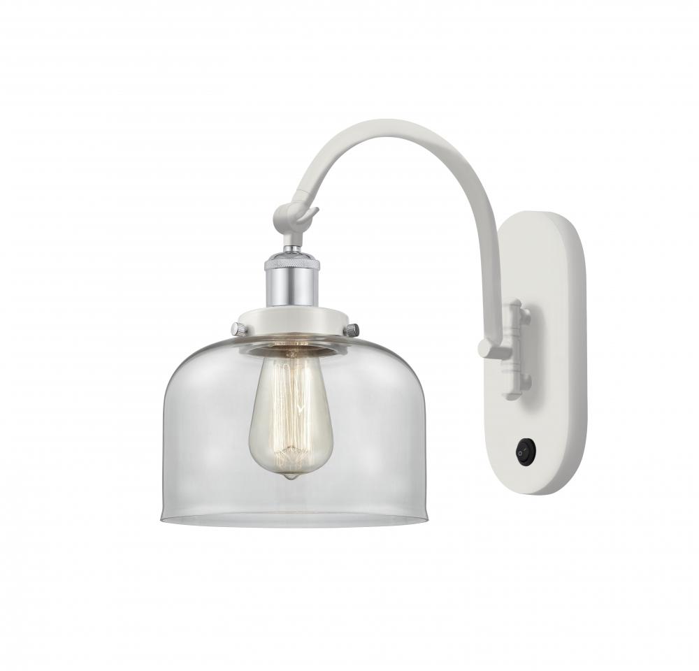 Bell - 1 Light - 8 inch - White Polished Chrome - Adjustable Swing Arm