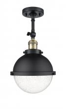 Innovations Lighting 201F-BAB-HFS-84-BK - Hampden - 1 Light - 9 inch - Black Antique Brass - Adjustable Semi-Flush Mount