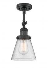 Innovations Lighting 201F-BK-G64 - Cone - 1 Light - 6 inch - Matte Black - Adjustable Semi-Flush Mount