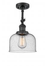 Innovations Lighting 201F-BK-G74 - Bell - 1 Light - 8 inch - Matte Black - Adjustable Semi-Flush Mount