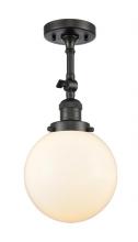 Innovations Lighting 201F-OB-G201-8 - Beacon - 1 Light - 8 inch - Oil Rubbed Bronze - Adjustable Semi-Flush Mount