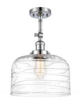 Innovations Lighting 201F-PC-G713-L - Bell - 1 Light - 12 inch - Polished Chrome - Adjustable Semi-Flush Mount