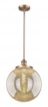 Innovations Lighting 201S-AC-G208-14 - Beacon - 1 Light - 14 inch - Antique Copper - Stem Hung - Pendant