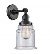 Innovations Lighting 203SW-BK-G184-LED - Canton - 1 Light - 7 inch - Matte Black - Adjustable Sconce