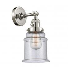 Innovations Lighting 203SW-PN-G184-LED - Canton - 1 Light - 7 inch - Polished Nickel - Adjustable Sconce