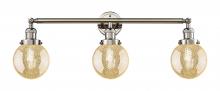 Innovations Lighting 205-PN-G208-6 - Beacon - 3 Light - 30 inch - Polished Nickel - Bath Vanity Light