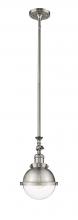 Innovations Lighting 206-SN-HFS-62-SN - Hampden - 1 Light - 7 inch - Brushed Satin Nickel - Stem Hung - Adjustable Mini Pendant