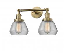 Innovations Lighting 208-BB-G172 - Fulton - 2 Light - 17 inch - Brushed Brass - Adjustable Bath Vanity Light