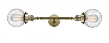 Innovations Lighting 208L-AB-G204-6 - Beacon - 2 Light - 6 inch - Antique Brass - Adjustable Bath Vanity Light