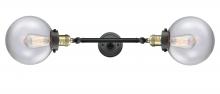 Innovations Lighting 208L-BAB-G202-8 - Beacon - 2 Light - 8 inch - Black Antique Brass - Adjustable Bath Vanity Light