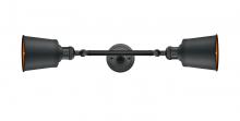 Innovations Lighting 208L-BK-M9-BK - Addison - 2 Light - 5 inch - Matte Black - Adjustable Bath Vanity Light