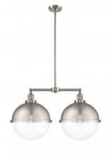 Innovations Lighting 209-SN-HFS-122-SN - Hampden - 2 Light - 18 inch - Brushed Satin Nickel - Stem Hung - Adjustable Island Light