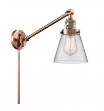 Innovations Lighting 237-AC-G62-LED - Cone - 1 Light - 8 inch - Antique Copper -Adjustable Swing Arm