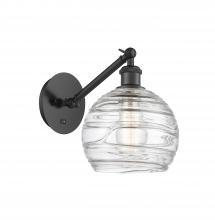 Innovations Lighting 317-1W-BK-G1213-8 - Athens Deco Swirl - 1 Light - 8 inch - Matte Black - Adjustable Sconce