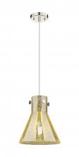 Innovations Lighting 410-1PM-PN-G411-10ME - Newton Cone - 1 Light - 10 inch - Polished Nickel - Cord hung - Pendant