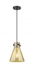 Innovations Lighting 410-1PS-BK-G411-8ME - Newton Cone - 1 Light - 8 inch - Matte Black - Cord hung - Pendant