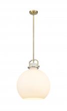 Innovations Lighting 410-1SL-BB-G410-16WH - Newton Sphere - 1 Light - 16 inch - Brushed Brass - Pendant