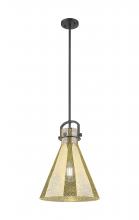 Innovations Lighting 410-1SL-BK-G411-14ME - Newton Cone - 1 Light - 14 inch - Matte Black - Pendant