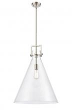 Innovations Lighting 411-1S-SN-18CL - Newton Cone - 1 Light - 18 inch - Brushed Satin Nickel - Cord hung - Pendant