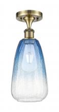 Innovations Lighting 516-1C-AB-G480-6SB - Brookhaven Almond - 1 Light - 6 inch - Antique Brass - Semi-Flush Mount