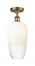 Innovations Lighting 516-1C-BB-G484-7OP - Brookhaven Flute - 1 Light - 7 inch - Brushed Brass - Semi-Flush Mount