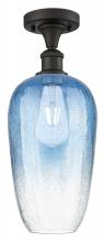 Innovations Lighting 516-1C-OB-G484-7SB - Brookhaven Flute - 1 Light - 7 inch - Oil Rubbed Bronze - Semi-Flush Mount