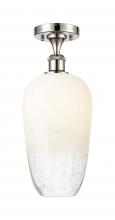 Innovations Lighting 516-1C-PN-G484-7OP - Brookhaven Flute - 1 Light - 7 inch - Polished Nickel - Semi-Flush Mount