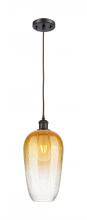 Innovations Lighting 516-1P-OB-G484-7AM - Brookhaven Flute - 1 Light - 7 inch - Oil Rubbed Bronze - Cord hung - Mini Pendant