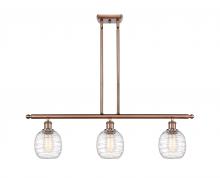 Innovations Lighting 516-3I-AC-G1013 - Belfast - 3 Light - 36 inch - Antique Copper - Cord hung - Island Light