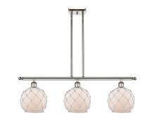 Innovations Lighting 516-3I-PN-G121-8RW - Farmhouse Rope - 3 Light - 36 inch - Polished Nickel - Cord hung - Island Light