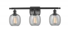 Innovations Lighting 516-3W-BK-G104-LED - Belfast - 3 Light - 26 inch - Matte Black - Bath Vanity Light