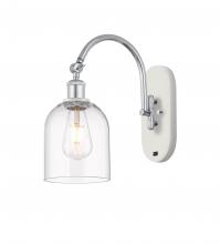 Innovations Lighting 518-1W-WPC-G558-6CL - Bella - 1 Light - 6 inch - White Polished Chrome - Adjustable Swing Arm