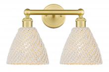 Innovations Lighting 616-2W-SG-NBD-75-NAT - Bristol Natural - 2 Light - 17 inch - Satin Gold - Bath Vanity Light
