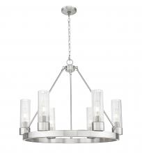 Innovations Lighting 617-6CR-SN-G617-8SCL - Boreas - 6 Light - 29 inch - Satin Nickel - Chandelier