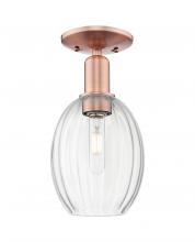 Innovations Lighting 716-1C-AC-G459-6CL - Preston - 1 Light - 6 inch - Antique Copper - Semi-Flush Mount