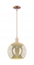 Innovations Lighting 716-1S-AC-G128-12 - Athens - 1 Light - 12 inch - Antique Copper - Stem hung - Mini Pendant