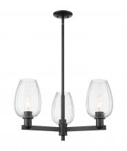 Innovations Lighting 716-3CR-BK-G457-6CL - Preston - 3 Light - 18 inch - Matte Black - Flush Mount