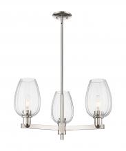 Innovations Lighting 716-3CR-PN-G457-6CL - Preston Flute - 3 Light - 18 inch - Polished Nickel - Flush Mount