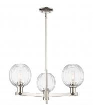 Innovations Lighting 716-3CR-PN-G458-7CL - Preston - 3 Light - 18 inch - Polished Nickel - Flush Mount