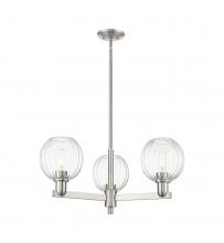 Innovations Lighting 716-3CR-SN-G458-7CL - Preston - 3 Light - 18 inch - Satin Nickel - Flush Mount