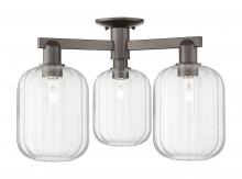 Innovations Lighting 716-3F-OB-G460-7CL - Preston - 3 Light - 6 inch - Oil Rubbed Bronze - Semi-Flush Mount