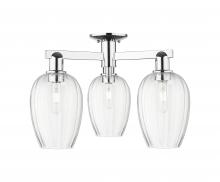 Innovations Lighting 716-3F-PC-G457-6CL - Preston - 3 Light - 6 inch - Polished Chrome - Semi-Flush Mount