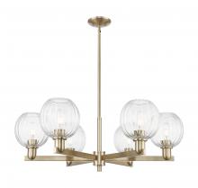 Innovations Lighting 716-6CR-CB-G458-7CL - Preston - 6 Light - 24 inch - Satin Nickel - Chandelier