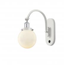 Innovations Lighting 918-1W-WPC-G201-6 - Beacon - 1 Light - 6 inch - White Polished Chrome - Adjustable Swing Arm