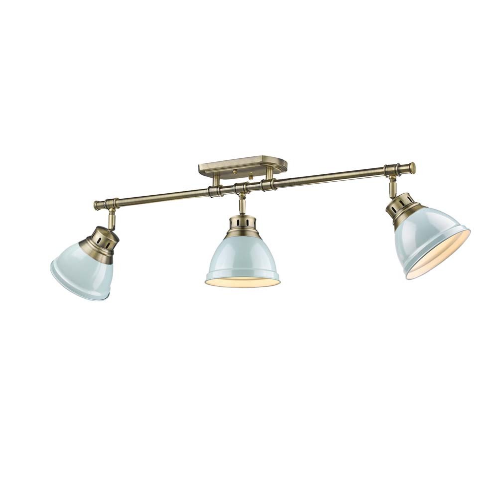 Shepard 2-Light Bath Vanity in Modern Brass with Russet Clay
