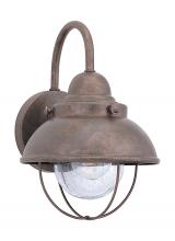 Generation Lighting 8870EN3-44 - Sebring transitional 1-light LED outdoor exterior small wall lantern sconce in weathered copper fini