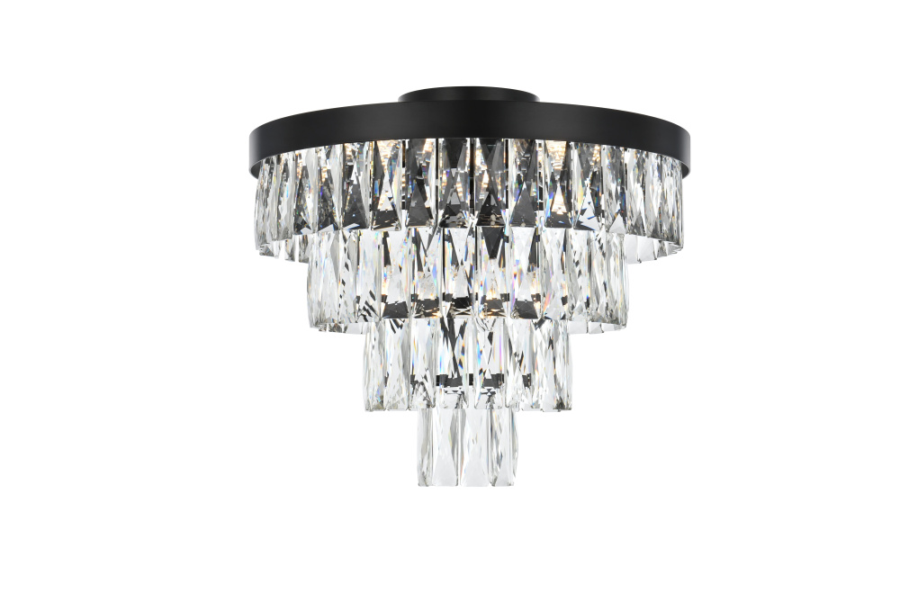 Flush Mount D18"H15.5"L6 Black